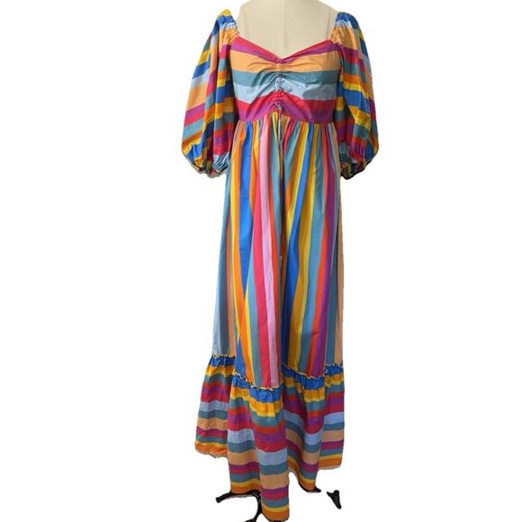 ethnic maxi dress india Women Abstract Printed Fit & Flare Maxi Ethnic Dress – Rain & Rainbow